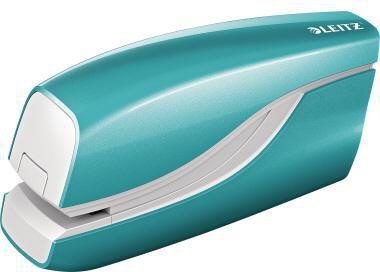 LEITZ Elektroheftgerät Leitz NeXXt WOW fest 10 Bl. (80 g/m²) e1 Metall/Kunststoff eisblau