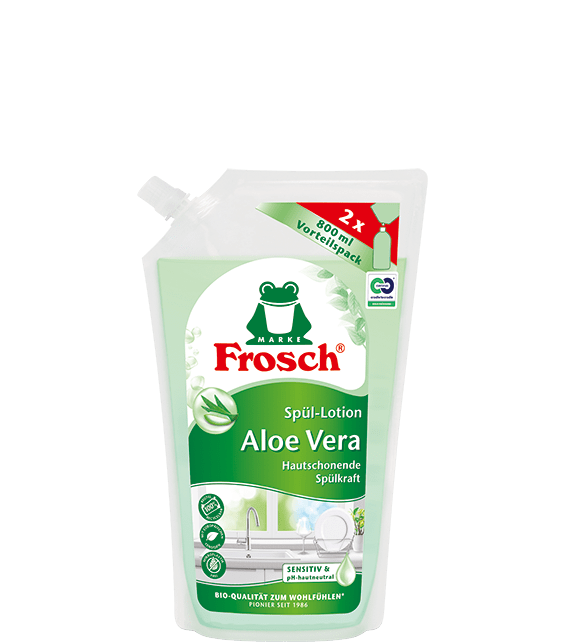 Spül-Lotion Aloe Vera Nachfüllbeutel von Frosch 800ml
