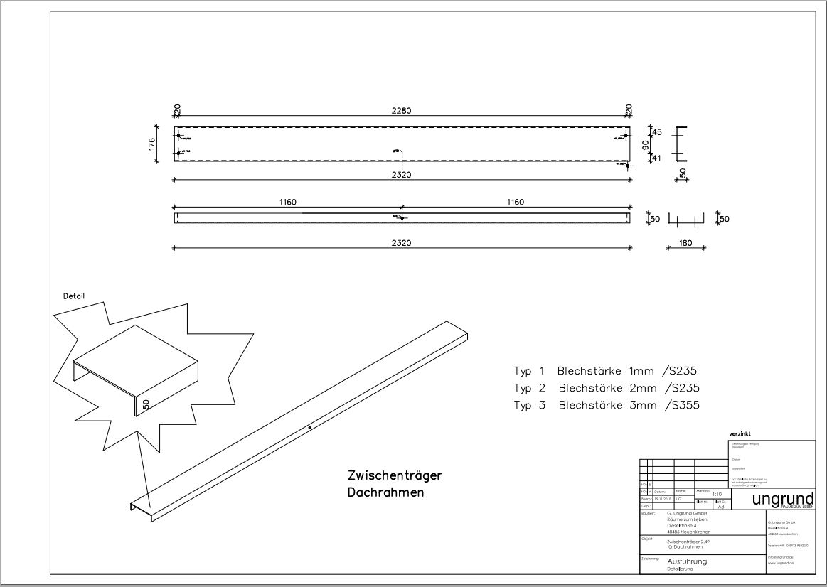 Zwischenträger Dach, Alte Serien