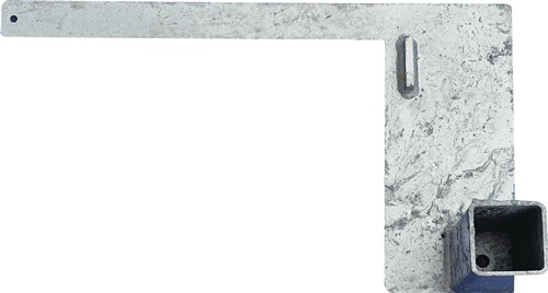 Geländerhalterung B170xH120xL400mm Metal