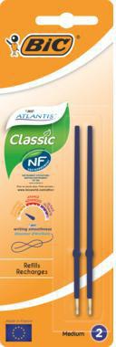 BIC Kugelschreibermine BIC® refill X-smooth BIC Kugelschreiber ATLANTIS® Classic ATLANTIS® Soft 0,4mm blau IS1197 dokumentenecht 2 St./Pack.