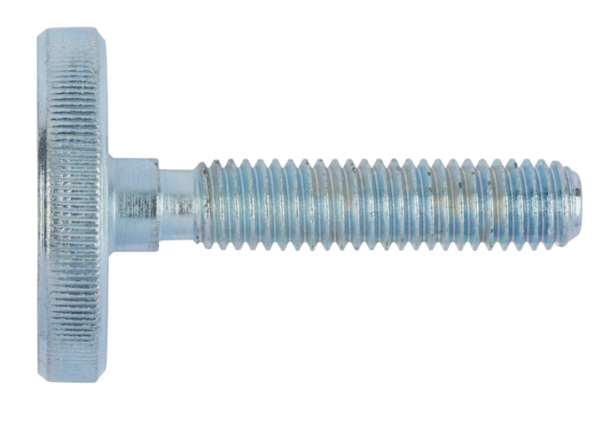 M3x12 Rändelschraube, niedrige Form DIN 653, Stahl 5.8, blank