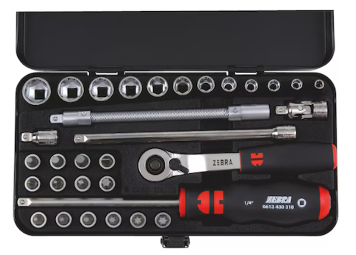Steckschlüssel 1/4 Zoll 32-teiliges Sortiment