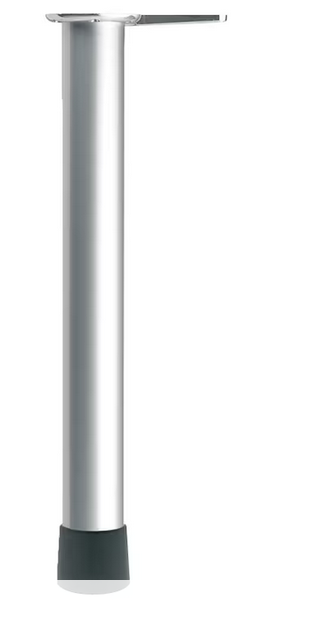 Tischbein 123,0 cm I Edelstahl- farben