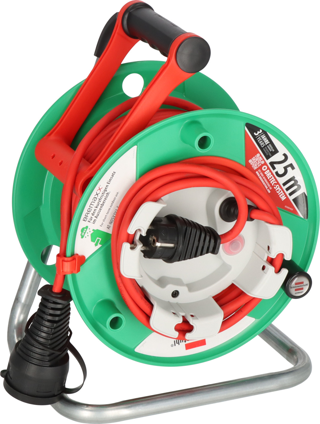 Garant® G Bretec IP44 Kabeltrommel mit 23+2m Kabel in rot