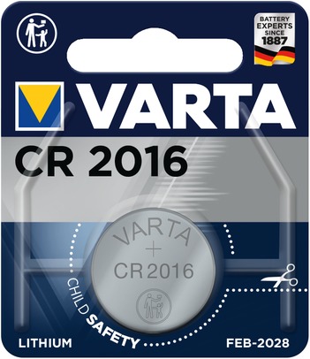 Knopfzelle CR 2016 von Varta