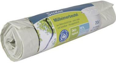 SECOLAN Müllbeutel Secolan 48 x 52 cm (B x H) 25µm 20l Polyethylen 100 % recycelt weiß 25 St./Pack.