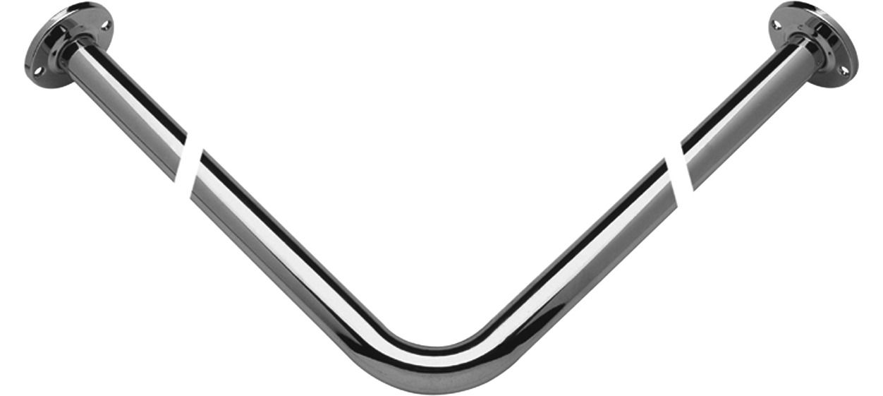 Brausevorhangstangen Winkelform 900x900mm komplett mit Rosetten