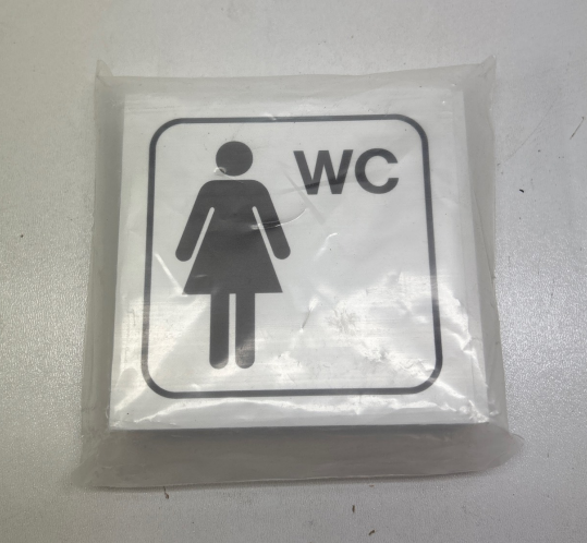WC Schild weiß rechteckig