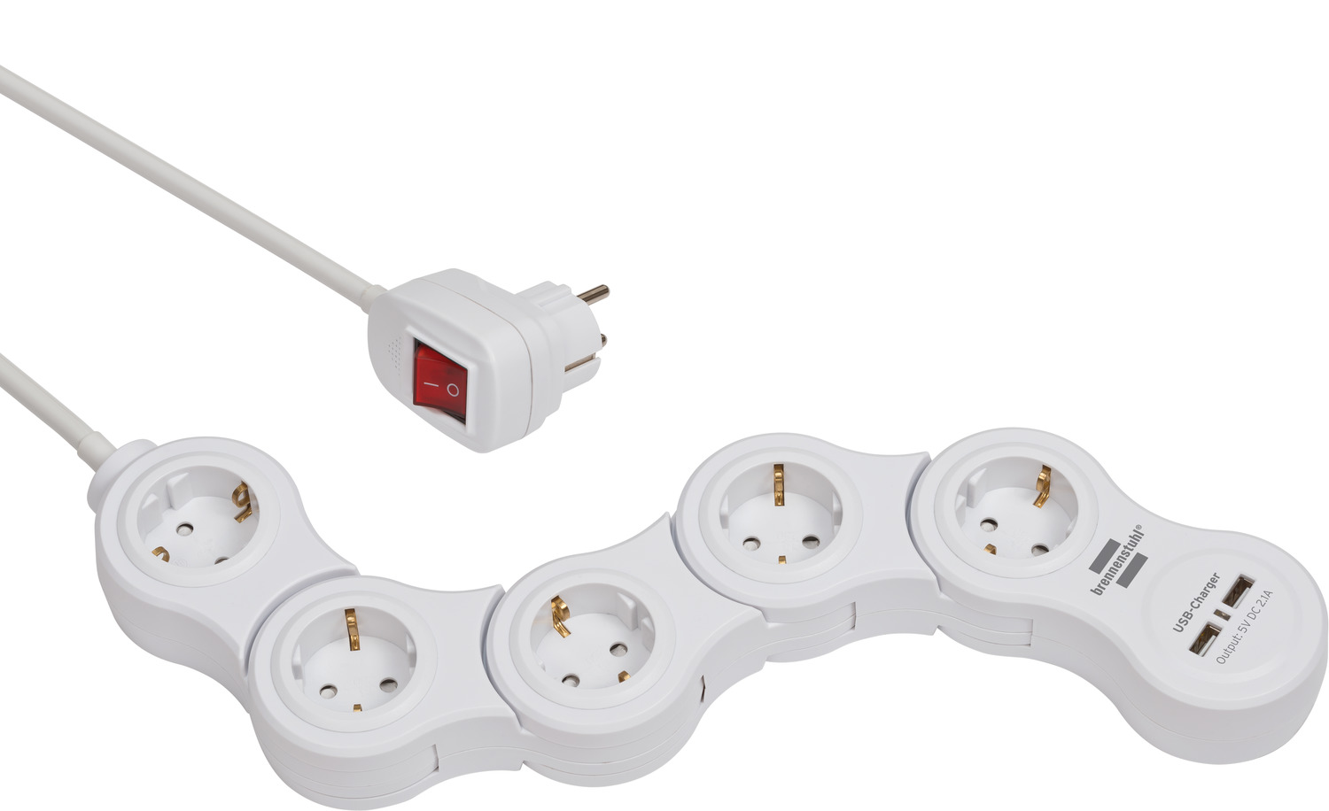 Vario Power Bewegliche Steckdosenleiste mit USB-Ladefunktion