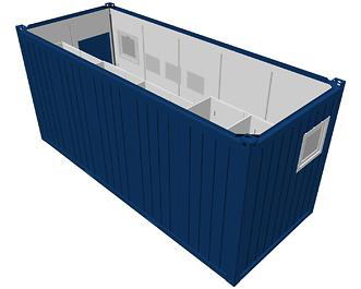 Damen Sanitärcontainer 20 Fuss / 6 Meter