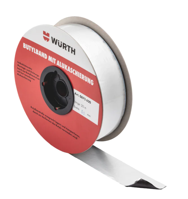 Butylband mit Alukaschierung