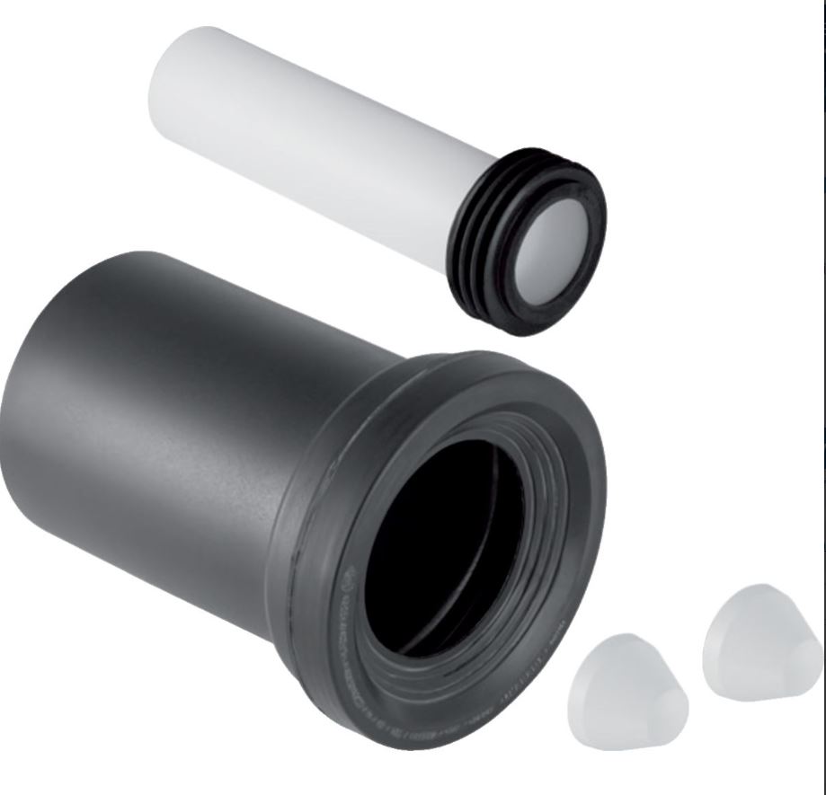 Geberit PE Manschettengarnitur 90 mm mit verchr. Deckkappen