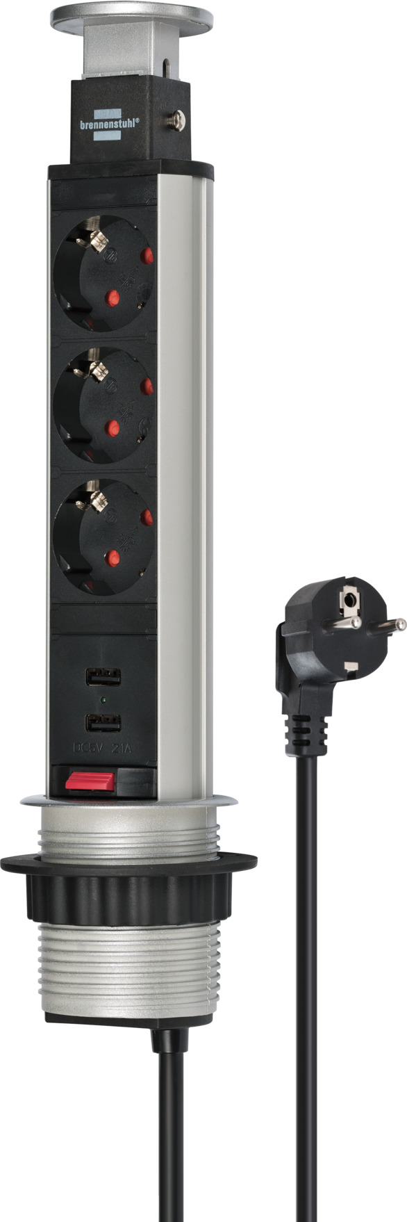 Tower Power, Tischsteckdosenleiste mit 2-fach USB