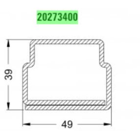 20273400 Verstärkungsprofil 49/39/2,5 I RG126