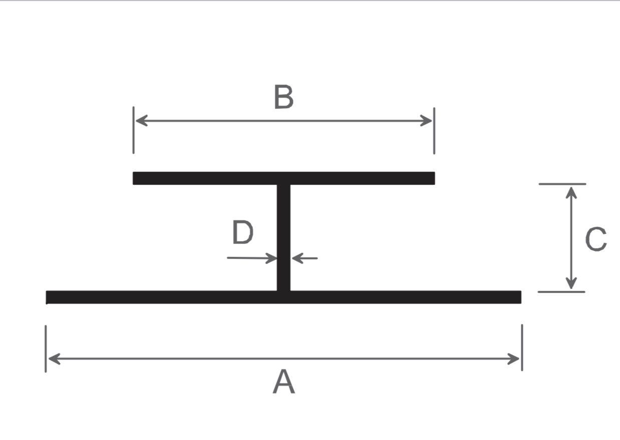 Kunststoff H-Profil 7 mm  / Lagerlängen 6 m (VE 10)