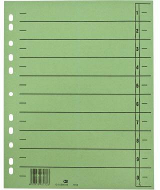 SOENNECKEN Trennblatt Soennecken oeco DIN A4 Recyclingkarton grün schwarz 100 St./Pack.