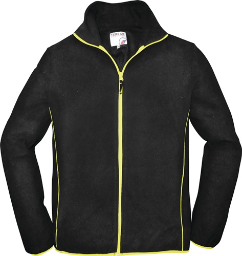 Herren Fleecejacke Gr.M schwarz/limette