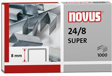 NOVUS Heftklammer NOVUS 24/8 SUPER Heftgeräte Heftzangen Stahl verzinkt 1.000 St./Pack.