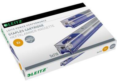 LEITZ Heftklammerkassette Leitz K6 Leitz Blockheftgerät 5551 5550 26/6 25 Bl. (80 g/m²) blau 5 x 210 St./Pack.