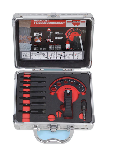 Diamant-Fliesen-Nassbohrkronen-Set 10-teilig von Würth