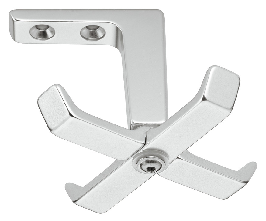 Deckenhaken aus Aluminium für 4 Mäntel | drehbar