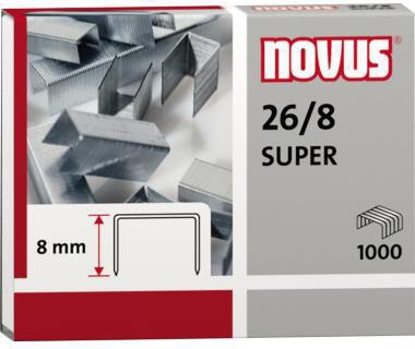 NOVUS Heftklammer NOVUS 26/8 Heftgeräte Stahl verzinkt 1.000 St./Pack.
