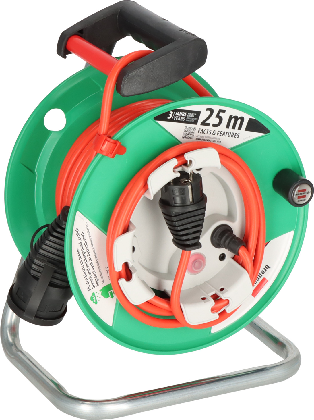 Garant® G IP44 Kabeltrommel für den Garten mit 23+2m Kabel in rot