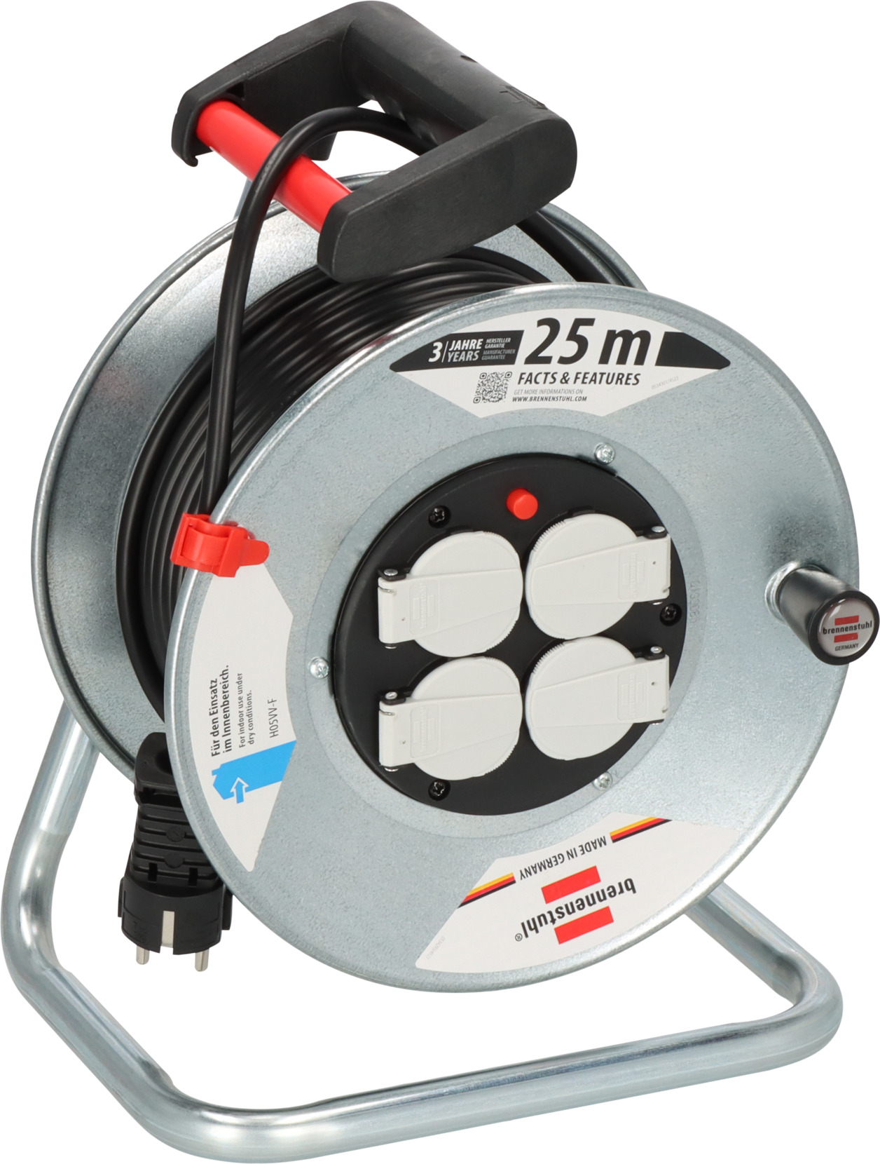 Garant® S IP44 Kabeltrommel (25m Kabel, Stahlblech, Made in Germany)