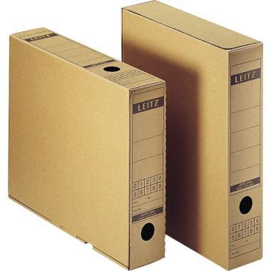 LEITZ Archivbox Leitz Premium 7 x 32,5 x 26,5 cm (B x H x T) DIN A4 mit Archivdruck Wellpappe recycelt/Natronpapier kaschiert