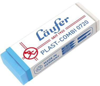 LÄUFER Radierer Läufer Plast-Combi Bleistifte Buntstifte Kopierstifte Kugelschreiber Faserschreiber Tinte Tusche 2,1 x 1,2