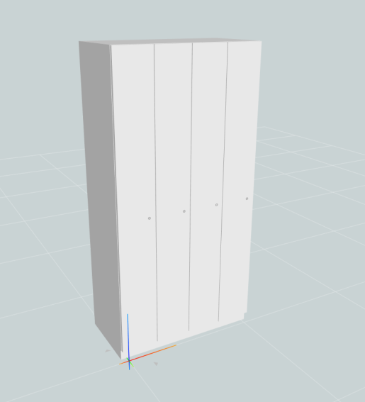 Garderobenschrank mit Kleiderstange- 4-türig, grifflos & modular
