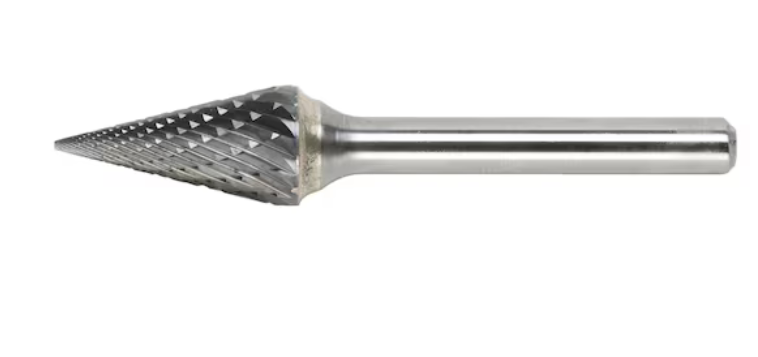 12x25 mm Hartmetall Frässtift Zahnung MX (Spitzkegelform)