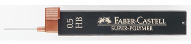 FABER-CASTELL Feinmine Faber-Castell SUPER POLYMER 0,5mm HB schwarz 12 St./Pack.