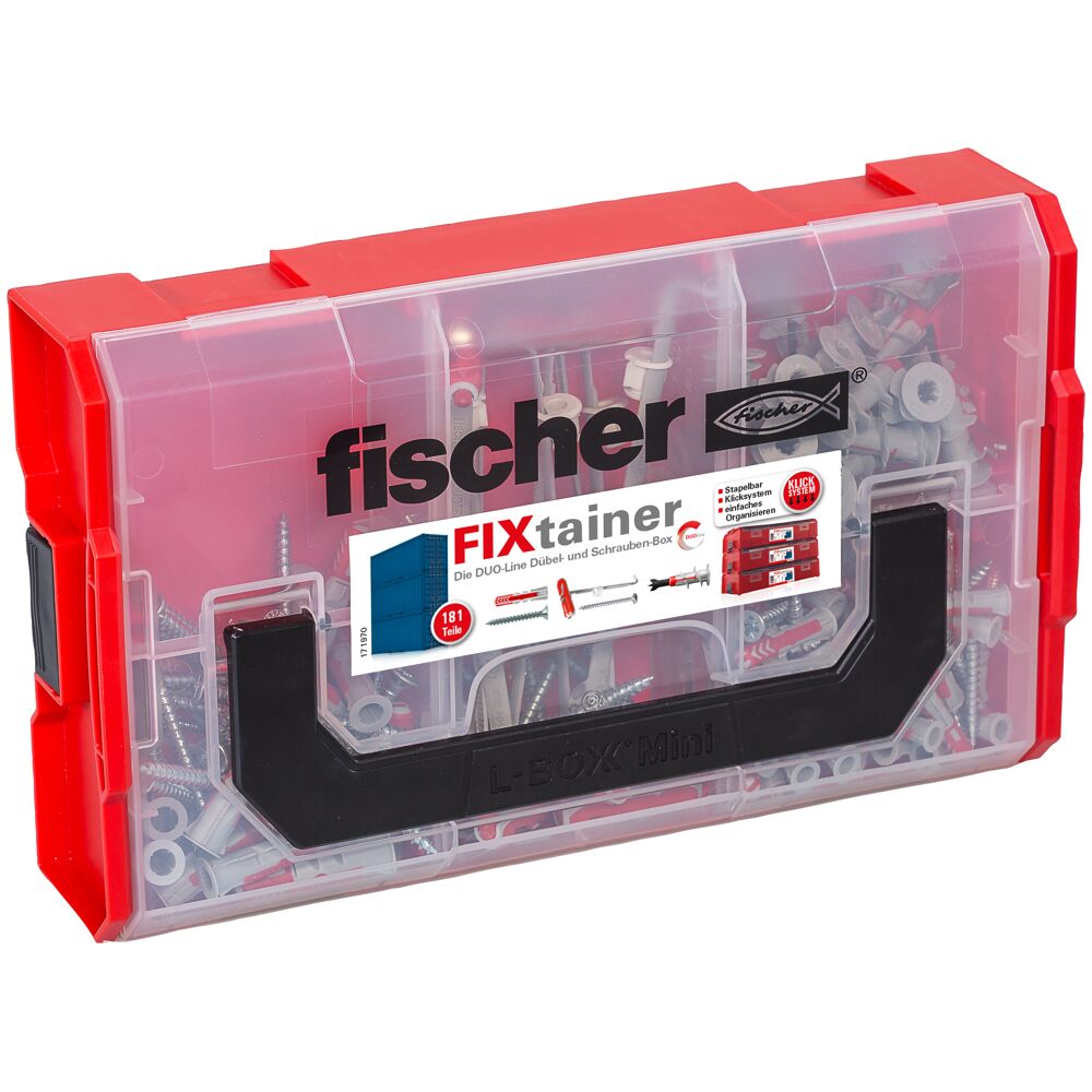 fischer FixTainer "DuoLine mit Schrauben" (181 Teile)