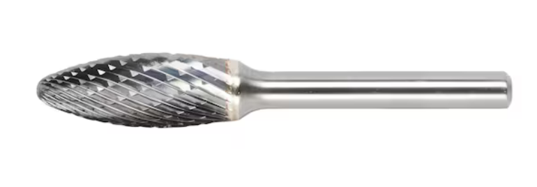 10x25 mm Hartmetall Frässtift Zahnung MX (Flammenform)