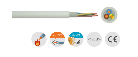 NYM-J 3x1,5mm² Mantelleitung / (VE=100 m)