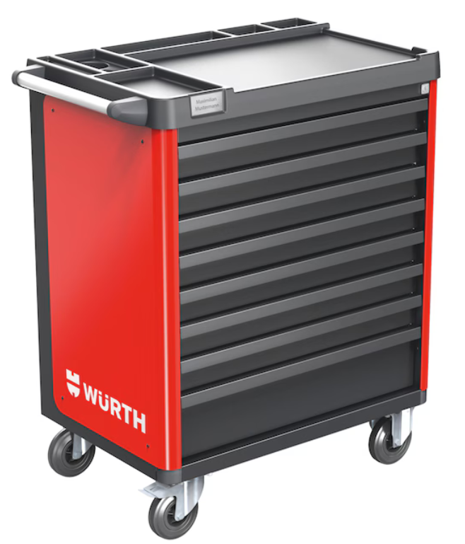 Würth System-Werkstattwagen BASIC 8.8 "Verkehrsrot" I 8 Schubladen