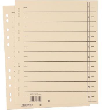 SOENNECKEN Trennblatt Soennecken oeco DIN A4 Recyclingkarton chamois schwarz 100 St./Pack.