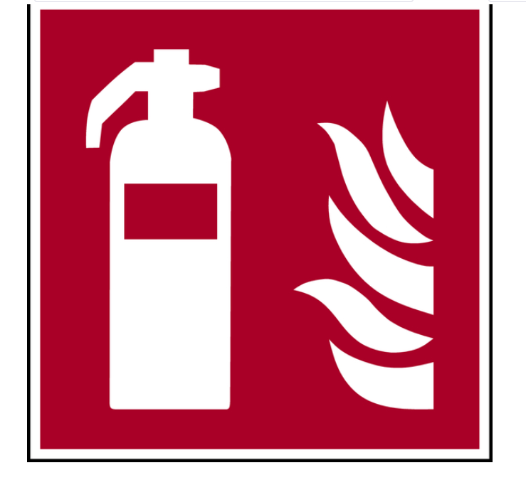 15/15 cm Brandschutzzeichen, Feuerlöscher F001 I Kunststoff selbstklebend