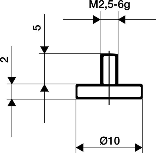 Messeins.D.30mm plan M2,5 STA z.Messuhre