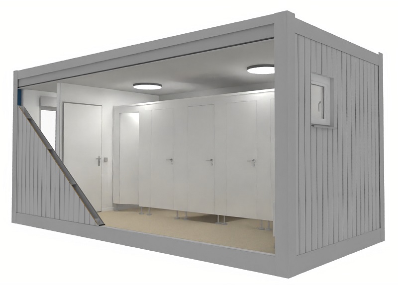 Modulraum Typ 770 als Sanitärmodul für Damen