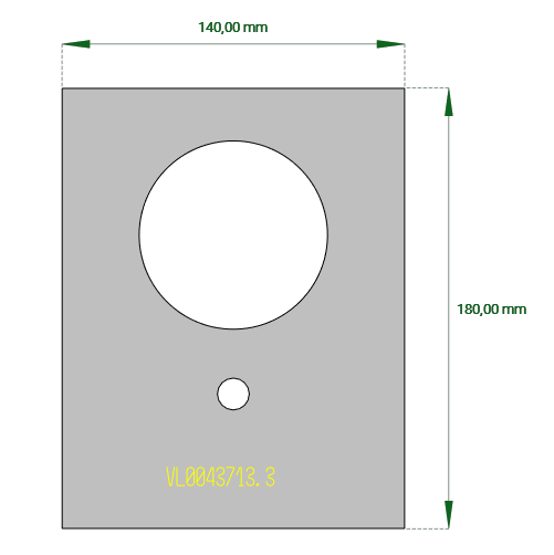 Flachlaserteil Freiform 140/180 mm