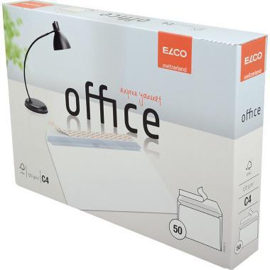 ELCO Versandtasche ELCO Office DIN C4 324 x 229 mm (B x H) ohne Fenster 120g/m² mit Haftklebung Papier hochweiß 50 St./Pack.