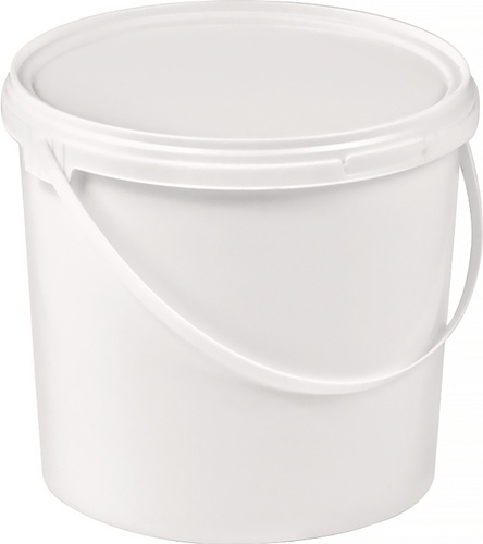 Eimer 5l PP weiß Bügelgr.u.Stülpdeckel D