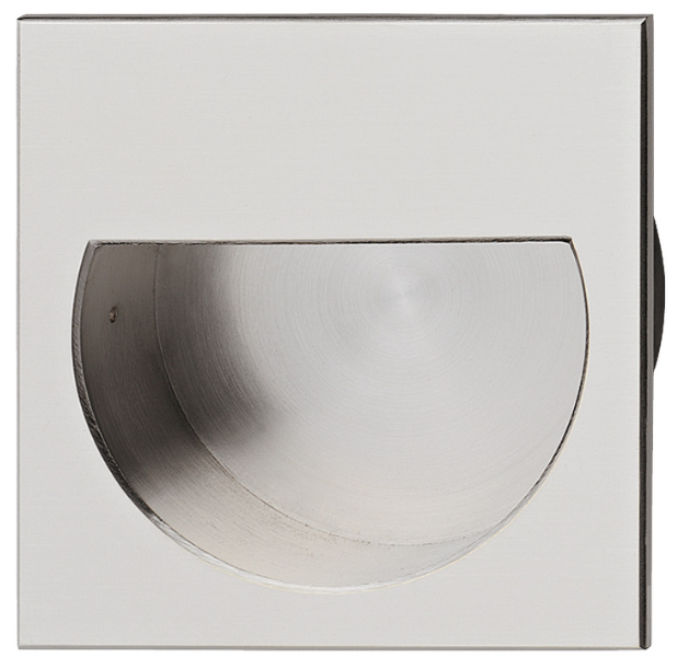 45 x 45 mm Muschelgriff quadratisch | innen Halbkreis