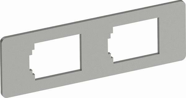 Montageplatte mit 2x Lochbild Typ B 77x24x1,5