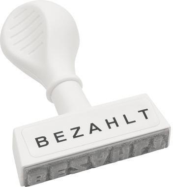 WEDO Textstempel WEDO® 45 x 4 mm (B x H) Bezahlt Kunststoff