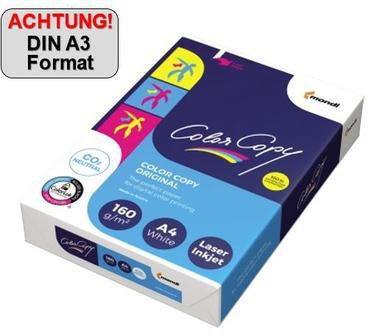 COLOR COPY Kopierpapier Color Copy DIN A3 160g/m² elementar chlorfrei gebleicht holzfrei weiß 250 Bl./Pack.