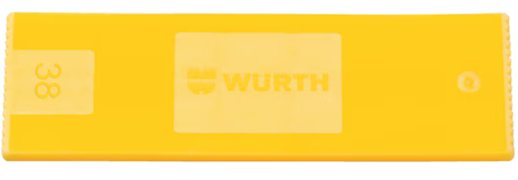 Verglasungsklotz gelb I 38x4